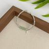 Pulsera Retro Verde Bambú Estilo Chino Nuevo Femenina Diseño Nicho Sentido Moda Combinable Personalizada Fresca con Cuentas