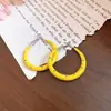 Aretes de plata en forma de C con detalles de gota de aceite moteada, nuevos aretes de botón versátiles de principios de primavera, de alta gama y elegantes, con un diseño único