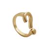 Anillo de signo de exclamación e interrogación de personalidad creativa Europa y Estados Unidos moda femenina estilo frío dedo grueso apertura ajustable decoración pulsera