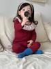 Conjunto de Pijama Duas Peças para Meninas Primavera e Outono Estilo Outono 2026 Roupas de Casa para Bebês Conjunto de Pijama e Loungewear Infantil