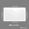 Fundas transparentes para tarjetas con adhesivo, de venta cruzada, película suave de PVC, bolsas con etiqueta adhesiva, pegatinas de etiquetas ecológicas, bolsas con adhesivo