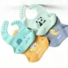 Babeiro Impermeável Babador Infantil para Comer Silicone Super Macio Babador de Saliva Babador de Comer
