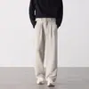 Pantalones Casuales para Hombre Estilo Old Money 2026 Primavera/Otoño Nuevos Sueltos Versátiles de Pierna Recta Casual de Pierna Ancha Venta al por Mayor