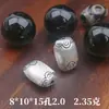 Plata S925 Hecho a Mano en Chiang Mai Patrón de Nube Cuentas de Plata, Acabado Mate Antiguo Accesorios Espaciadores para Manualidades con Cuentas, Estilo Chino Zen Plata