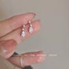 Aretes de Gota de Agua Micro-incrustados de Plata Esterlina S925 Suiheng para Mujer Diseño Nicho Estilo Coreano Lujo Ligero Elegantes Aretes de Celebridad de Internet Aretes