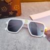 Moda Europeia e Americana Transfronteiriça Letra C Óculos de Sol Piloto Masculino Oval High-End Óculos de Sol Masculino Americano