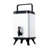 Cubo cuadrado de té con leche de acero inoxidable 304, cubo de aislamiento rojo neto, aislamiento térmico de doble capa, gran capacidad, cubo comercial nuevo para té