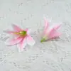 12cm Flor de Lirio Simulada Pasador Accesorios para el Cabello Arreglo de Boda Flor Decorativa de Seda Semi-Terminada Cabeza de Flor Venta al por Mayor de Fábrica
