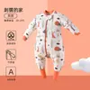 Saco de dormir infantil Candy Teddy, modelo otoño e invierno, algodón 100% Clase A, termorregulador, saco de dormir anti-patadas para bebé, pijama de una pieza para bebé