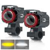 Luz LED de alta potencia para motocicleta M6 Big Face Cat, luz de pavimentación superbrillante con lente, luz auxiliar, faro externo para vehículo eléctrico