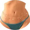 Acessórios de Moda Transfronteiriços Europeus e Americanos, Corrente de Cintura Estilosa e Sexy de Strass Transparente para Bikini Feminino, Corrente de Corpo de Strass Tendência para Verão
