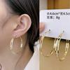 Aretes Casuales y Personalizados Exagerados con Cadena de Garra de Diamantes Brillantes Envueltos Aretes Elegantes Aretes 2024 Nueva Tendencia