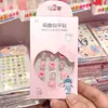 Pegatinas de Uñas Sanrio para Niñas, Arte de Uñas Lindo y Divertido, Piezas de Uñas para Estudiantes, Piezas de Uñas Dulces, Uñas Postizas para Niños