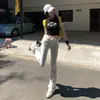 [25SS] Dia de Primavera Viagem Cintura Alta Slim Básico Joker Calça Super Flare Nove Pontos & regular & Plus