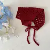 Bufanda Triangular de Lana Calada del Mismo Estilo que la Bloguera Coreana, Moderna Cadera Envuelta en Capas para Chica Popular, Combinada con Tocado