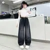 Pantalones Vaqueros Anchos con Estampado de Estrellas para Niñas Estilo Nuevo Otoño 2026 Pantalones Rectos Sueltos Casuales para Niñas Mayores Pantalones de Moda