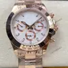 Reloj para Hombre Rolex Daytona Serie 40mm Multifuncional Cronógrafo Incrustado de Diamantes Mecánico Totalmente Automático Aliexpress