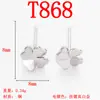 Pendientes de Cobre Puro de Venta Caliente Transfronteriza al por Mayor Mini Exquisitos Copo de Nieve Trébol de Cuatro Hojas Creativo con Incrustaciones de Diamante Material Versátil para Pendientes
