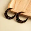 Pendientes Geométricos de Flor de Resina Transfronterizos Europeos y Americanos Otoplastias Maillard Otoño e Invierno Diseño Nicho de Gama Alta Joyería para Orejas Venta al por Mayor
