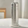 Taza Termo de Titanio Puro de Aspecto Elegante por Dentro y por Fuera, Antibacteriana y Conservadora de la Frescura, Doble Capa de Vacío, Portátil, Taza de Agua Simple, Taza para Separar Agua y Té