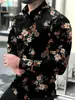 2026 Transfronteiriço Aliexpress Primavera e Outono Masculino Novo Estilo Impressão Digital 3D Estilo Retrô Casual Europeu e Americano Camisa de Manga Longa
