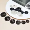 Botones redondos de resina para pantalones casuales de trabajo, trajes, abrigos, cortavientos, chalecos estilo chino, botones cosidos a mano