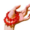 Pulsera Pulsera Retro de Doble Capa con Diseño de Ágata Carnelian Natural de Alta Calidad 3A10Mm