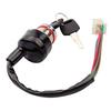 El interruptor de llave de encendido es adecuado para cerradura eléctrica de puerta de 9 orificios y 6 cables (cabeza de hierro) Minibicicleta de bolsillo de 2 velocidades