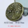 Acessórios para Tampa de Incensário, Tela de Tampa, Arte com Incenso, Vazado, Estilo Antigo, Desgastado, Artesanato de Suzhou, Dourado e Prateado, Pedra de Porcelana Vermelha, Tampa Grande para Incensário