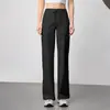 Calça de Yoga Reta de Cintura Alta Estilo Lu, Super Valoriza Pernas Longas, Calça Casual Larga Solta, Calça Longa Esportiva para Fitness e Uso ao Ar Livre