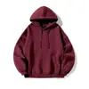 Sudadera con capucha para hombre de color liso, peso pesado de 320 g, corte holgado, algodón puro, primavera y otoño, capucha de doble capa, jersey casual
