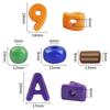 Cuentas Acrílicas Alfanuméricas de Colores con Agujero Grande Cuentas Tubulares Cubo de Cuentas Cadena para Celular DIY Accesorios de Joyería Decoración para Cordones