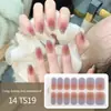Adesivos para Manicure em Gel Sem Luz de 14 Dedos Popular na Temu Transfronteiriça Adesivos de Unha à Prova d'Água de Longa Duração