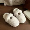 Pantuflas de algodón para exteriores, únicas, de color liso, elegantes y a la moda para mujer, perfectas para otoño e invierno, que ofrecen calidez, suavidad, comodidad y un diseño minimalista, ideales para usar en interiores