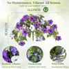 Enredadera Artificial de Gloria de la Mañana Flor Trompeta Venta Caliente Transfronteriza Cesta de Flores para Exteriores Decoración de Jardín Colgante de Pared Artificial de Gloria de la Mañana