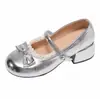 Zapatos Mary Jane estilo francés para mujer, nuevo modelo de verano 2026, versátiles con moño y encaje, corte bajo, correa con hebilla, tacón grueso, zapatos pequeños de piel