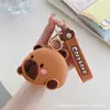 Bolsa de monedas popular de Capibara Llavero Cabeza de silicona Bolsa de almacenamiento para auriculares Bolso colgante Accesorios Regalos pequeños Al por mayor