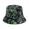 Chapéu de Pescador de Pelúcia com Letra de Cor Nova Outono e Inverno Amazon Transfronteiriço Casual Versátil Quente de Pelo de Coelho Chapéu de Balde Feminino de Inverno