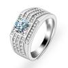 Moda Coreana Anillo para Hombre Transmisión en Vivo Más Vendido Diamante Completo Dominante Moissanita Anillo para Hombre Comercio Electrónico Transfronterizo Joyería para Hombre Venta al por Mayor