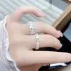 Anel Aberto Flor Gota de Óleo Esmaltado Estilo Doce Cremoso Menina Exquisito Nicho de Alta Qualidade Versátil Estilo Ocidental Lindo Anel