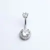 Anillo para ombligo con sentido avanzado Europa y Estados Unidos juego circonita rosa redondo uña para ombligo joyería para perforación fabricantes transfronterizos venta al por mayor personalizado