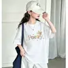 Ropa para Niños, Camisetas de Manga Corta de Algodón Puro para Niñas, Ropa Casual Casual de Venta Caliente en Verano para Niños Medianos y Grandes, Tops de Manga Corta Elegantes y de Moda para Niñas