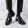 Nuevos Zapatos de Cuero Casual de Negocios Brogue para Hombre, Cómodos y Transpirables Mocasines Slip-On con Borlas para Hombre Serie