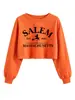 Salem Est 1626 Tienda independiente de Amazon eBay, sudadera crop top de mujer nueva de corte holgado para exportación a Europa y América