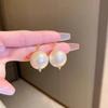 Coreia do Sul Design Sense Personalidade Exagerada Metal Grandes Brincos de Pérola Francês Elegante Moda Brincos de Orelha Brincos Ear Studs Acessórios de Orelha