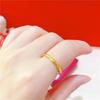Anillo de amor de oro de imitación de Vietnam al por mayor, anillo abierto de latón chapado en oro para mujer, anillo de la felicidad de dos mundos avanzado