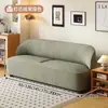 Sofá estreito para apartamentos pequenos, de dois e três lugares, simples e economizador de espaço para salas de estar, lojas de roupas e apartamentos de aluguel, com estofamento em couro de pata de gato