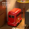 Papelera creativa con ruedas para uso doméstico, alto atractivo estético, diseño de botón pulsador, adecuada para espacios pequeños en sala de estar, dormitorio, cocina, contenedor de almacenamiento estilo caricatura