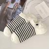 Calcetines de Barco a Rayas para Mujer Verano Delgados Ins Calcetines de Algodón a la Moda Etiqueta de Tela de Amor Antideslizantes Invisibles Cortos Verano Combinan con Todo