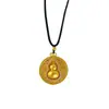 Nuevo Colgante de Calabaza Giratoria con Incrustaciones de Diamantes Dorado Arena Estilo Chinoiserie para Hombres y Mujeres Alta Retención de Color Etiqueta de Calabaza con Ventana de Flor Giratoria Cadena para Suéter